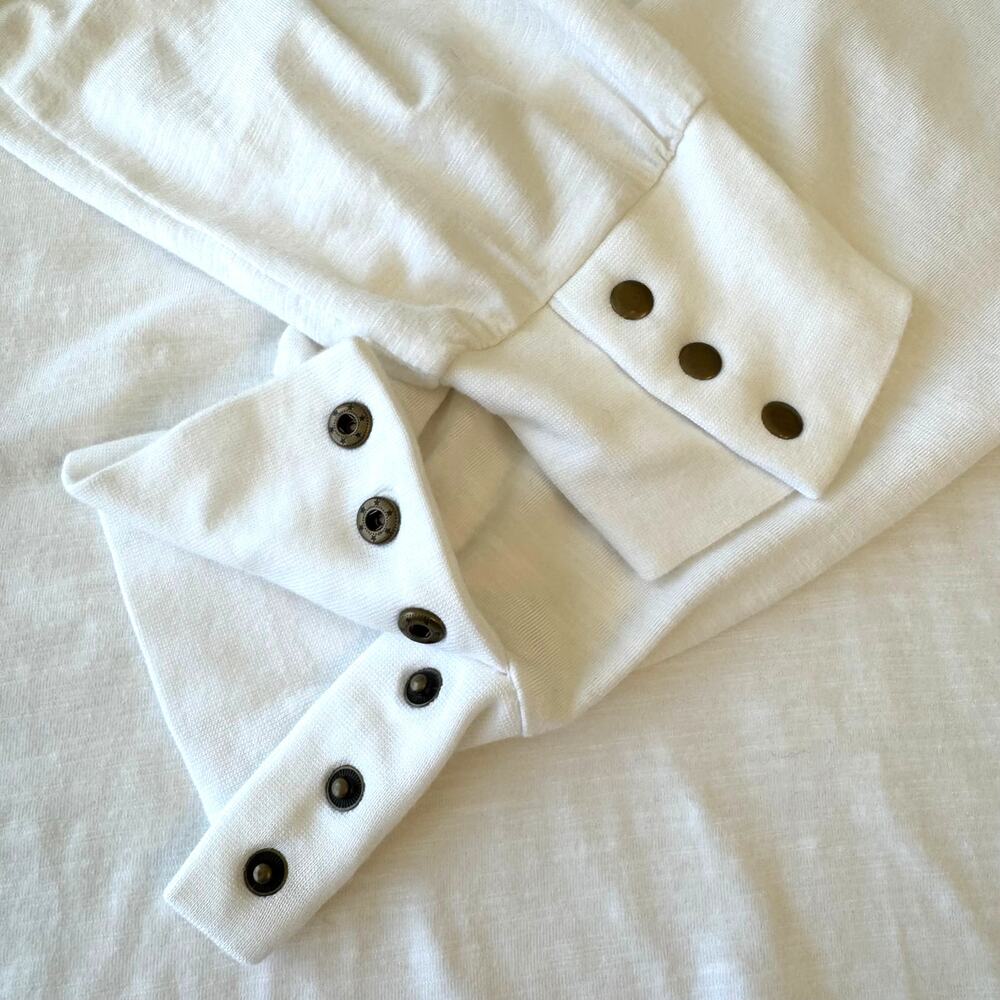 AVENTURA Organic Cotton Long Sleeve Shirt Women's Size L White Top - Picture 11 of 16